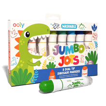 Load image into Gallery viewer, Jumbo Jots Dual Tip Dinosaur Stamp Markers - Set of 8
