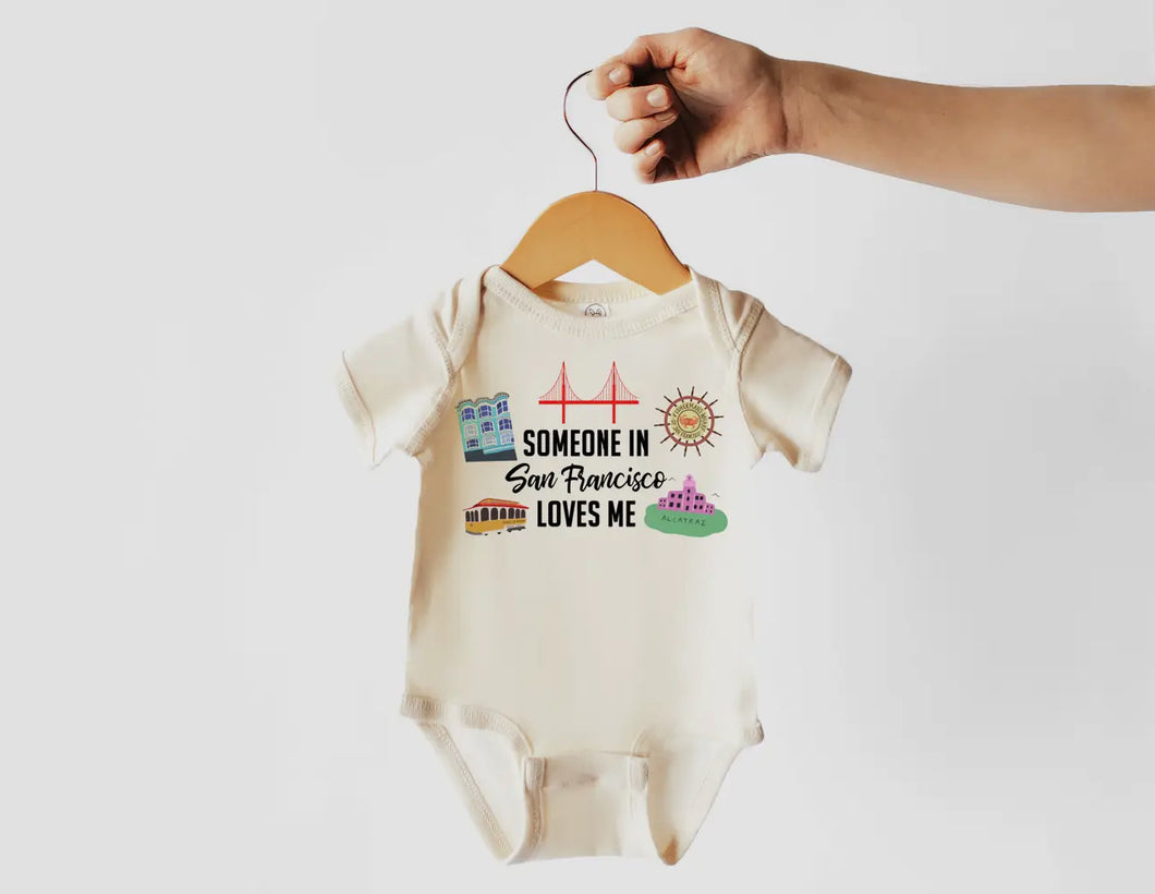 Someone in San Francisco Loves Me Baby Bodysuit
