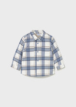 Load image into Gallery viewer, Baby Plaid Overshirt- Iceberg
