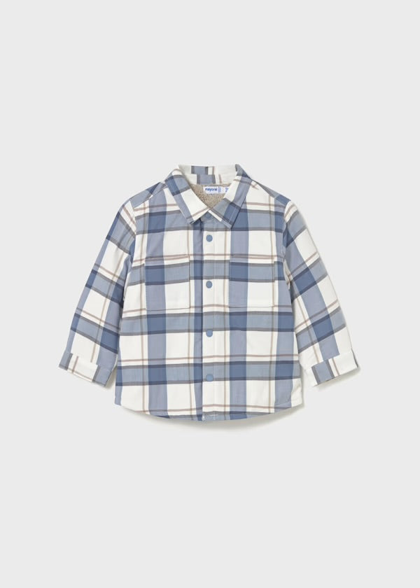 Baby Plaid Overshirt- Iceberg
