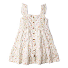 Load image into Gallery viewer, Organic Flutter Buttoned Tiered Dress - Spring Weave
