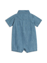 Load image into Gallery viewer, Colored Organics - Ted Chambray Collared Romper

