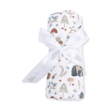 Load image into Gallery viewer, Southern Woodland Animals Green Swaddle Blanket
