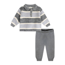 Load image into Gallery viewer, Stripe Polo Pullover Set
