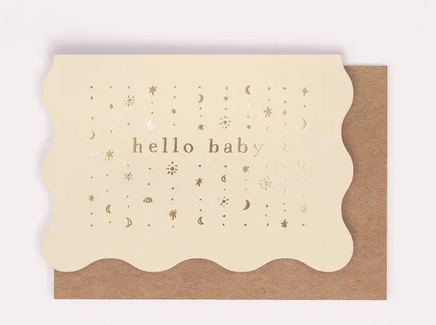 Stars Hello Baby Card Sister Paper Co.