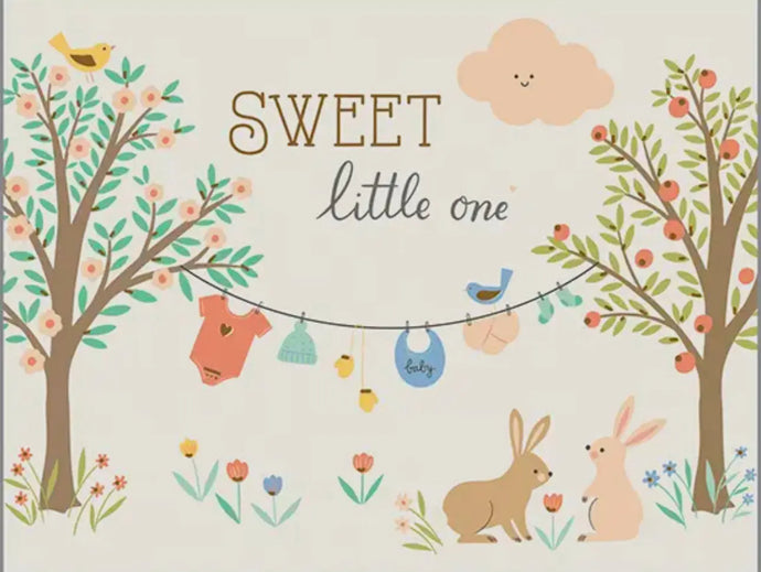 Baby Greeting Card - Clothesline Gina B. Designs