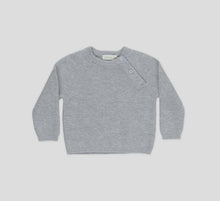 Load image into Gallery viewer, Bailey Knit Sweater- Heathered Dusty Blue
