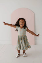 Load image into Gallery viewer, Sketched Daisy Sleeveless Twirl Dress
