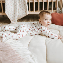 Load image into Gallery viewer, Apple Orchard Print on Off-White Ribbed Sleeper
