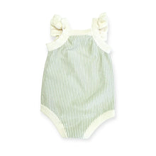 Load image into Gallery viewer, Cherry Stripe Baby Ruffle Romper
