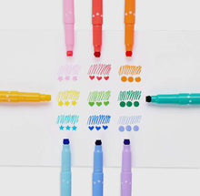 Load image into Gallery viewer, Confetti Stamp Double-Ended Markers - Set of 9
