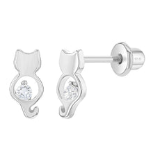 Load image into Gallery viewer, Kitty Friend Sterling Silver Earrings
