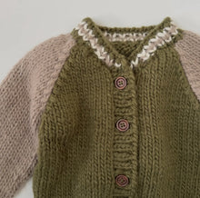 Load image into Gallery viewer, Varsity Cardigan, Moss
