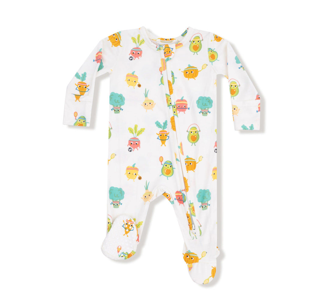 Crunch Munch Veggie Sports - 2 Way  Zipper Footie
