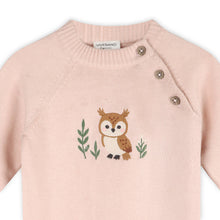 Load image into Gallery viewer, Owl Embroidered Baby Knit Jumpsuit
