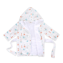 Load image into Gallery viewer, Sailboat Baby Bathrobe
