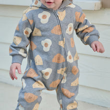 Load image into Gallery viewer, Petite Revery Smiley Side Up Hooded Romper
