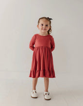Load image into Gallery viewer, Dusty Cedar Ribbed Ballet Dress
