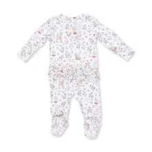 Load image into Gallery viewer, Enchanted Woodland 2 Way Ruffle Back Zipper Footie
