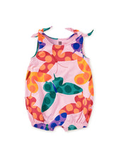 Load image into Gallery viewer, Tie Shoulder Baby Romper- Butterfly Spot
