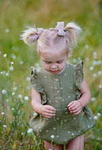 Load image into Gallery viewer, Organic Cotton Romper - Olive Green
