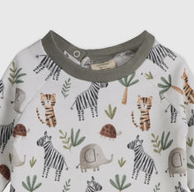 Load image into Gallery viewer, Savannah Animals Baby Pullover &amp; Pants Set
