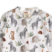 Load image into Gallery viewer, Savannah Animals Zippered Footie

