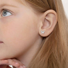 Load image into Gallery viewer, Petite Butterfly Sterling Silver Earrings
