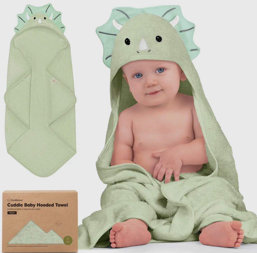 Cuddle Baby Hooded Towel- Triceratops