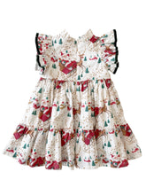 Load image into Gallery viewer, Girls Jennifer Dress- Santa Sleigh
