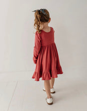Load image into Gallery viewer, Dusty Cedar Ribbed Ballet Dress
