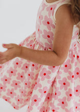 Load image into Gallery viewer, Sleeveless Twirl Dress in Pink Daisies
