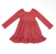 Load image into Gallery viewer, Dusty Cedar Ribbed Ballet Dress

