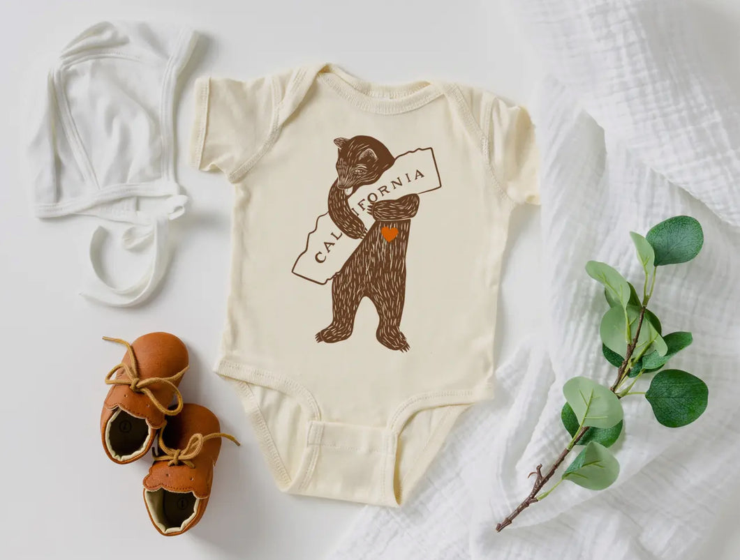 California Love Bear Hug Baby Bodysuit
