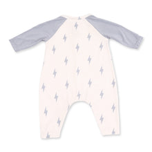 Load image into Gallery viewer, Lightning Bolt Viscose  Long Sleeve Raglan Henley Romper
