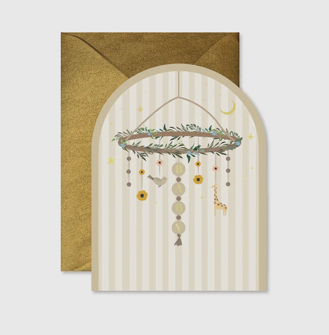 Baby Mobile Arch Greeting Card