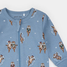 Load image into Gallery viewer, Otterly Festive Print on Pearl Blue Sleeper
