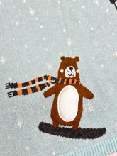 Load image into Gallery viewer, Organic Blanket- Fox &amp; Bear Ski 3D
