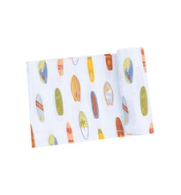 Load image into Gallery viewer, Swaddle Blanket- Vintage Surfboards 47 x 47
