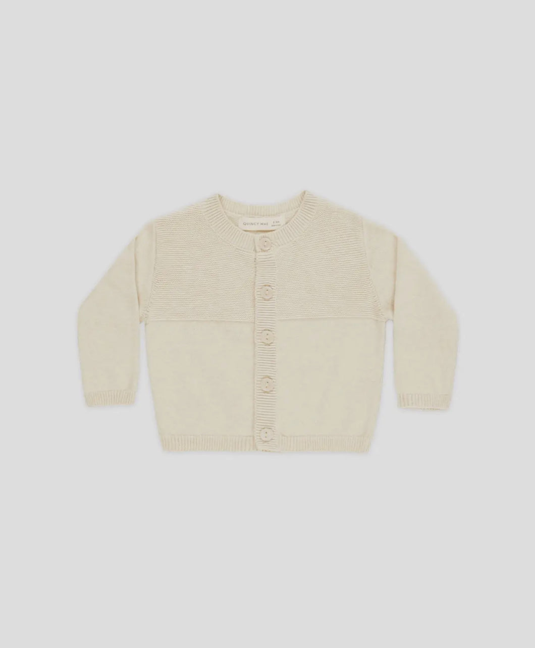 Knit Cardigan- Heathered Natural