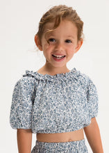 Load image into Gallery viewer, Girl Printed Top- Sky Blue
