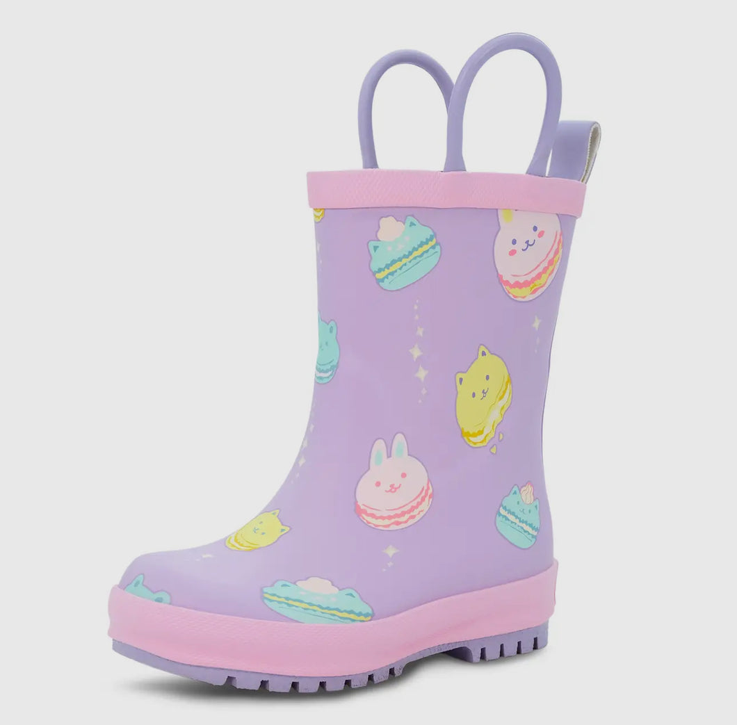 Kids Rubber Rain Boots-Macarons