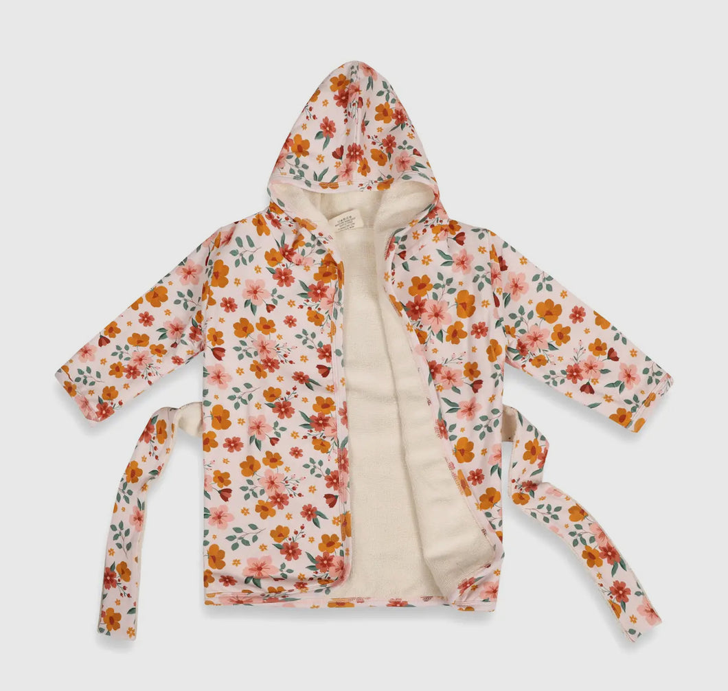 Summer Floral Baby Hooded Bathrobe