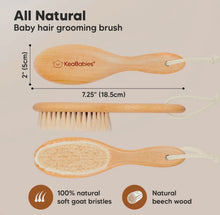 Load image into Gallery viewer, KeaBabies Baby Hair Brush- Walnut
