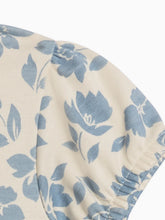 Load image into Gallery viewer, Organic Rhoda Puff Sleeve Bodysuit Dress - Gia Floral / Rain
