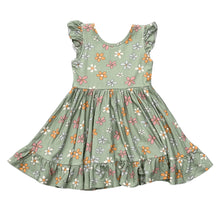 Load image into Gallery viewer, Sketched Daisy Sleeveless Twirl Dress
