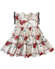 Load image into Gallery viewer, Girls Jennifer Dress- Santa Sleigh

