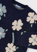 Load image into Gallery viewer, Girl Jacquard Sweater- Petroleum
