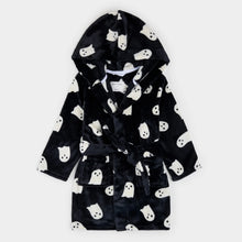 Load image into Gallery viewer, Ghosts Black Plush Robe
