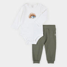 Load image into Gallery viewer, Croissant Print 2pc LunaKnit Bodysuit Set
